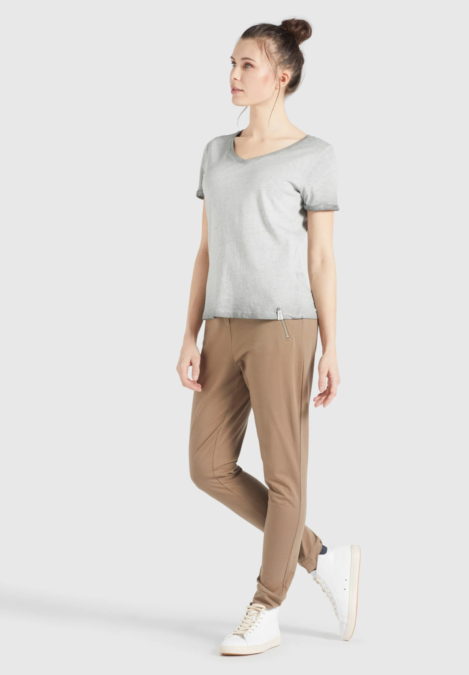 Khujo T-shirts Shirt Baru Dames Grijs 2 Khujo T-shirts Shirt Baru Dames Grijs - Afbeelding 2