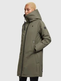 Khujo Tussenmantels Tussenmantel LISAD Dames Kaki -Khujo 080ea4a704deb8d6b7baf157efd116c7