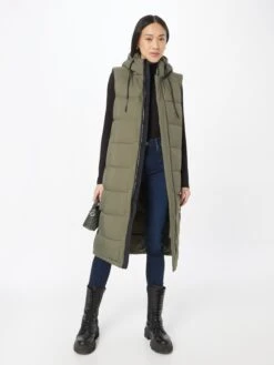 Khujo Bodywarmers Bodywarmer Tourin Dames Kaki -Khujo 120ff3938ba582a817f581d23d533d69