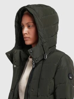 Khujo Korte Mantels Wintermantel Cups Dames Donkergroen -Khujo 1445bab07def79a4638247c1d4856f73