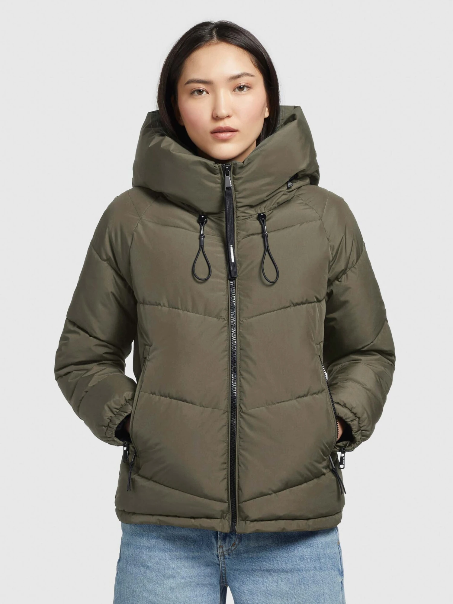 Khujo Winterjassen Winterjas Esila Dames Kaki 2 Khujo Winterjassen Winterjas Esila Dames Kaki - Afbeelding 2