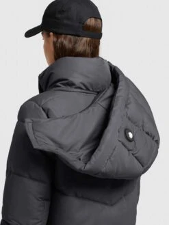 Khujo Wintermantels Wintermantel Limetta Dames Grafiet -Khujo 1861542b97befc8cb15215ff67cb0b3d