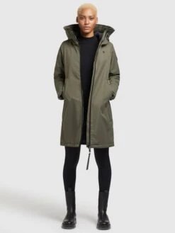 Khujo Tussenmantels Tussenmantel LISAD Dames Kaki -Khujo 1c51fc2efa692a8fe210d42db53feff5