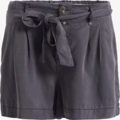 Khujo Shorts Regular Bandplooibroek Indira Dames Grijs