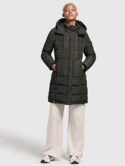 Khujo Korte Mantels Wintermantel Cups Dames Donkergroen -Khujo 204bd06e80aba3f628643f9e0fa51045