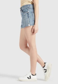 Khujo Denim Shorts Loosefit Jeans Anouk Dames Blauw -Khujo 2e1ac35c883a192e3923168bfbc0599d