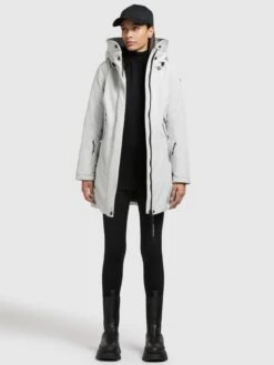 Khujo Winterjassen Winterjas Viona 3 Dames Lichtgrijs -Khujo 2e82a20f6581942f97eee49da937d8c5