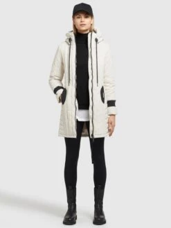 Khujo Tussenmantels Tussenmantel Jerry Dames Offwhite -Khujo 3044d15d353e854ecbfc7d1d44d13f1d