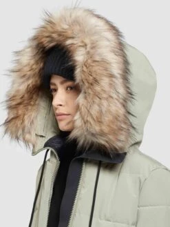 Khujo Wintermantels Wintermantel LOLL Dames Pastelgroen -Khujo 442b5ba70818fd789e85cd49aaecd65b