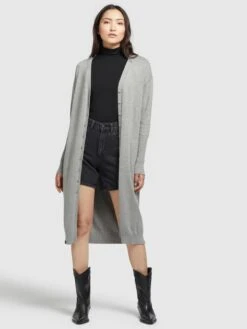 Khujo Vesten Gebreid Vest Elina Dames Grijs -Khujo 4fc9c2b5ad387c93d65c1ff2d606eac9