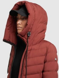 Khujo Wintermantels Wintermantel Ingram Dames Roestrood -Khujo 579ed419dbb82f9719f314e86fc0bb45