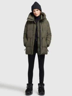 Khujo Winterjassen Winterjas Leviani Dames Donkergroen -Khujo 598c657f896ca3d3011c1d1cee896255