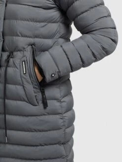 Khujo Wintermantels Wintermantel Niana Dames Antraciet -Khujo 61ff8c0f1bae03ddd1b3bd3dbf9f7abb