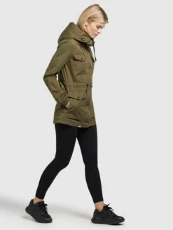 Khujo Parkas Tussenparka ELST Dames Olijfgroen -Khujo 62820fbd964ef857f01d865a6652b6d0