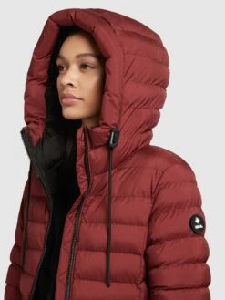 Khujo Wintermantels Wintermantel Mimi Dames Roestrood -Khujo 7527d489c8287c4451e07515d4cc4525