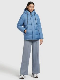 Khujo Winterjassen Winterjas Evona Dames Hemelsblauw -Khujo 82755d27e84ef9f1cf08ab1d88983a8a