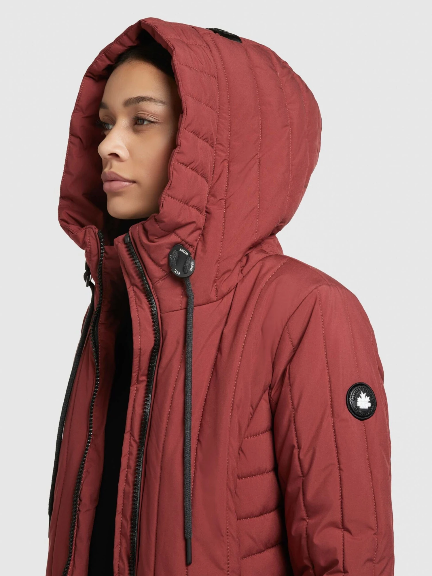 Khujo Winterjassen Winterjas Jerry Dames Roestrood 7 Khujo Winterjassen Winterjas Jerry Dames Roestrood - Afbeelding 7
