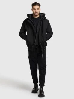 Khujo Winterjassen Winterjas Wayer Heren Zwart -Khujo 89506dd91203cc6fc8f1810bb72c5b60