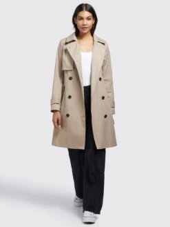 Khujo Trenchcoats Tussenmantel Sarina Dames Lichtbeige -Khujo 8e1b2758524b98abc8d007426b47e96e