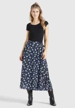 Khujo Maxi Rokken Rok Hepke Dames Navy / Nachtblauw -Khujo 8fa23c0edff5f3c882a8bca5d966d6f1