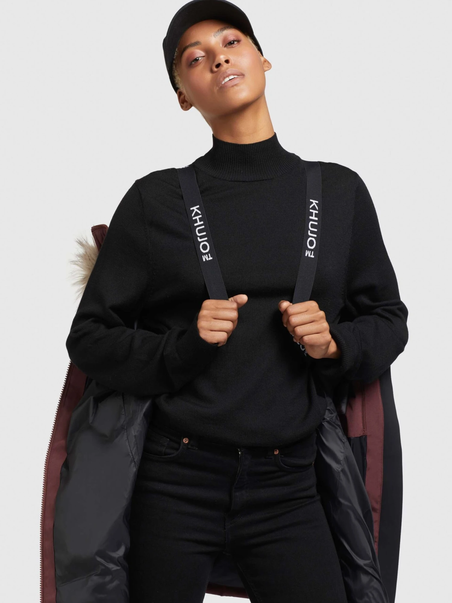 Khujo Wintermantels Wintermantel Cloren Dames Donkerrood 6 Khujo Wintermantels Wintermantel Cloren Dames Donkerrood - Afbeelding 6