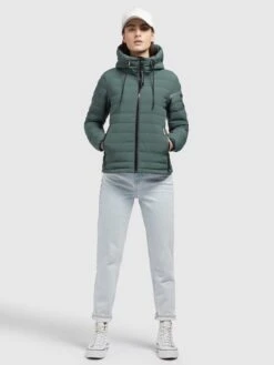 Khujo Tussenjassen Tussenjas Lovina4 Matt Dames Smaragd -Khujo 996b4e0f2c5b24e3adab364a44dcf8c5