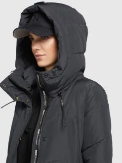 Khujo Wintermantels Wintermantel Elvita Dames Donkerblauw -Khujo 9a7039179493ac8ea0e813e93641d192