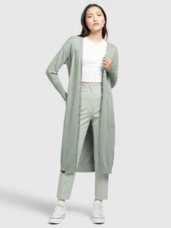 Khujo Vesten Gebreid Vest Elina Dames Mintgroen -Khujo 9b01bffb103fe6bbfed5bc2371954850