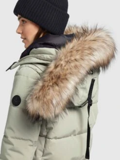 Khujo Wintermantels Wintermantel Cloren Dames Mintgroen -Khujo 9c06cf5ab43fd746f6c09db5b9d20bce