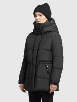 Khujo Winterjassen Winterjas Leviani Dames Zwart -Khujo aa8452ed55ff64a63103fddaca720e24