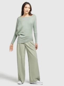 Khujo Fijngebreide Truien Trui Shea Dames Mintgroen -Khujo b0646e306f94df4b33cae1938a501345