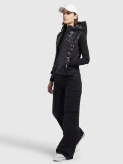 Khujo Bodywarmers Bodywarmer Fabia Dames Zwart -Khujo b0beae6fc03c0e75998c4249a2c6968e