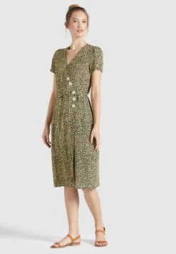 Khujo Blousejurken Blousejurk Porgy Dames Pasteelgeel / Zwart -Khujo b7d232081d1df21bd12acb2c75f57851