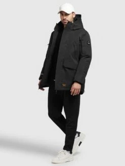 Khujo Winterjassen Winterjas Bates Heren Zwart -Khujo befe86f6e1bcf54a49387e046a2d8a9e