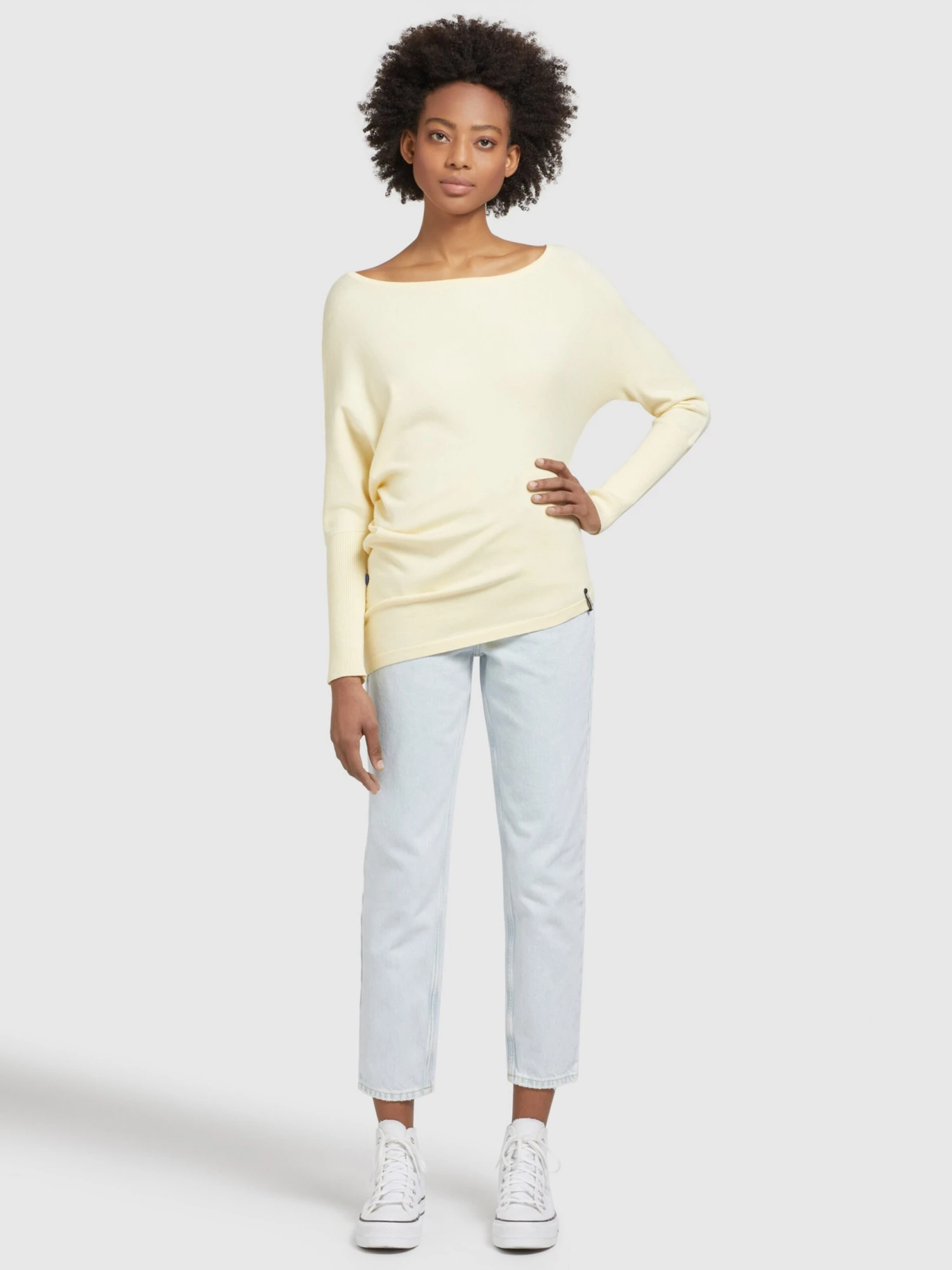 Khujo Fijngebreide Truien Trui Shea Dames Lichtgeel 3 Khujo Fijngebreide Truien Trui Shea Dames Lichtgeel - Afbeelding 3