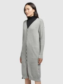 Khujo Vesten Gebreid Vest Elina Dames Grijs -Khujo c37b52ae17a97edd10d8da6c7011346a