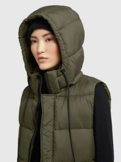 Khujo Bodywarmers Bodywarmer Eden Dames Kaki -Khujo c41c4bcaf14a02263770ff1ffe876720