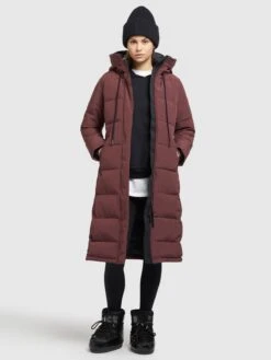 Khujo Wintermantels Wintermantel Rugg Dames Karmijnrood -Khujo c6da29c5b4c3c341faa3c5f87253d8ee