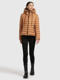 Khujo Winterjassen Winterjas Lovina Dames Oranje -Khujo cd60262fe36f48fa750cd396f9584a54