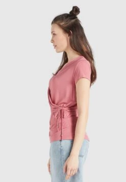 Khujo T-shirts Shirt Leticia Dames Pink -Khujo d0bb29a0eb00fde4cb2d8a2e23a4ecba
