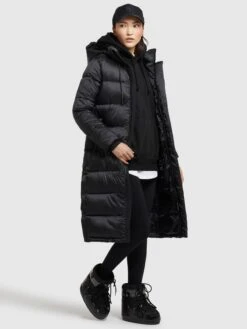 Khujo Wintermantels Wintermantel Julina Dames Zwart -Khujo d221a7c93dfb45511367ed8336209c6d