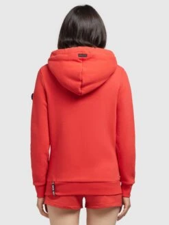 Khujo Hoodies Sweatshirt Rhabea Dames Oranjerood -Khujo d3012883615bc97cdcb00eccc8cb2cd8