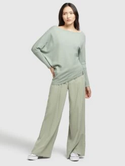 Khujo Fijngebreide Truien Trui Shea Dames Mintgroen -Khujo d70515f4980a69156abf8d14a01bd57c