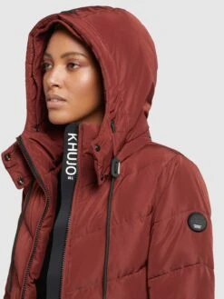 Khujo Wintermantels Wintermantel Huba Dames Karmijnrood -Khujo d914fa49ca464398523789cdb1b0905d