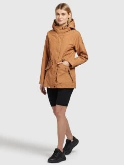 Khujo Parkas Tussenparka FELINA Dames Camel -Khujo d94270bf37a833315ef37c17d8e850b8