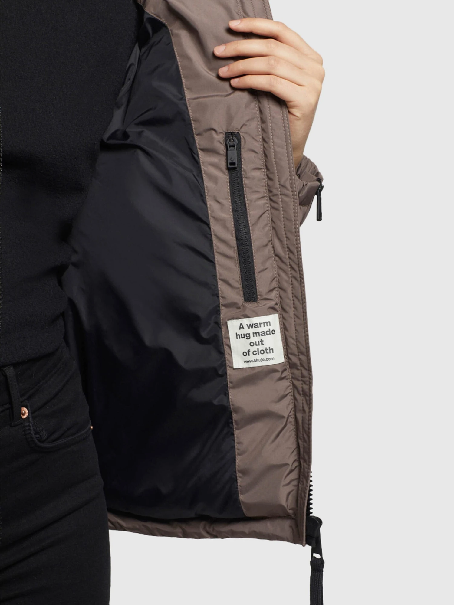 Khujo Winterjassen Winterjas Esila Dames Mokka 8 Khujo Winterjassen Winterjas Esila Dames Mokka - Afbeelding 8