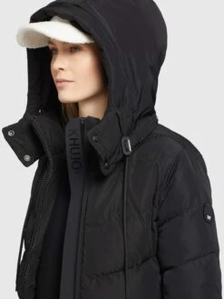 Khujo Wintermantels Wintermantel Huba Dames Zwart -Khujo da695981259070d5ed89658eaa1dd5bf