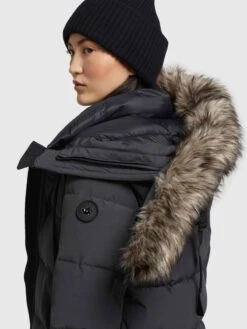 Khujo Wintermantels Wintermantel LOLL Dames Antraciet -Khujo dbafb3daa4ef3746d0df594ee5610b65