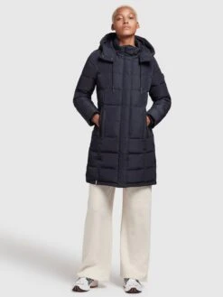 Khujo Korte Mantels Wintermantel Cups Dames Marine -Khujo e23c1cf38eb1c19e222c147134ebf58d