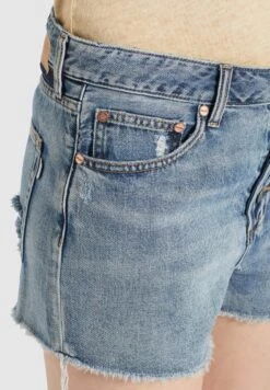 Khujo Denim Shorts Loosefit Jeans Anouk Dames Blauw -Khujo e24eaf685e840c08210cdbcafa9f5905